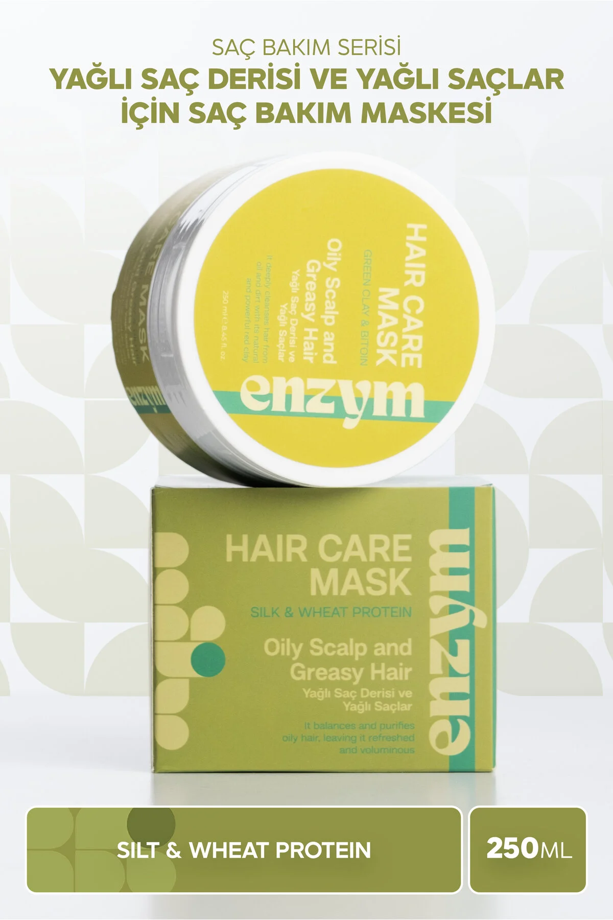 Birlikte Al Kazan ENZYM COSMETICS Yağlı Saç Derisi Ve Yağlı Saçlar İçin Saç Bakım Maskesi 250 ml 🧡 4,2B kişi favoriledi!