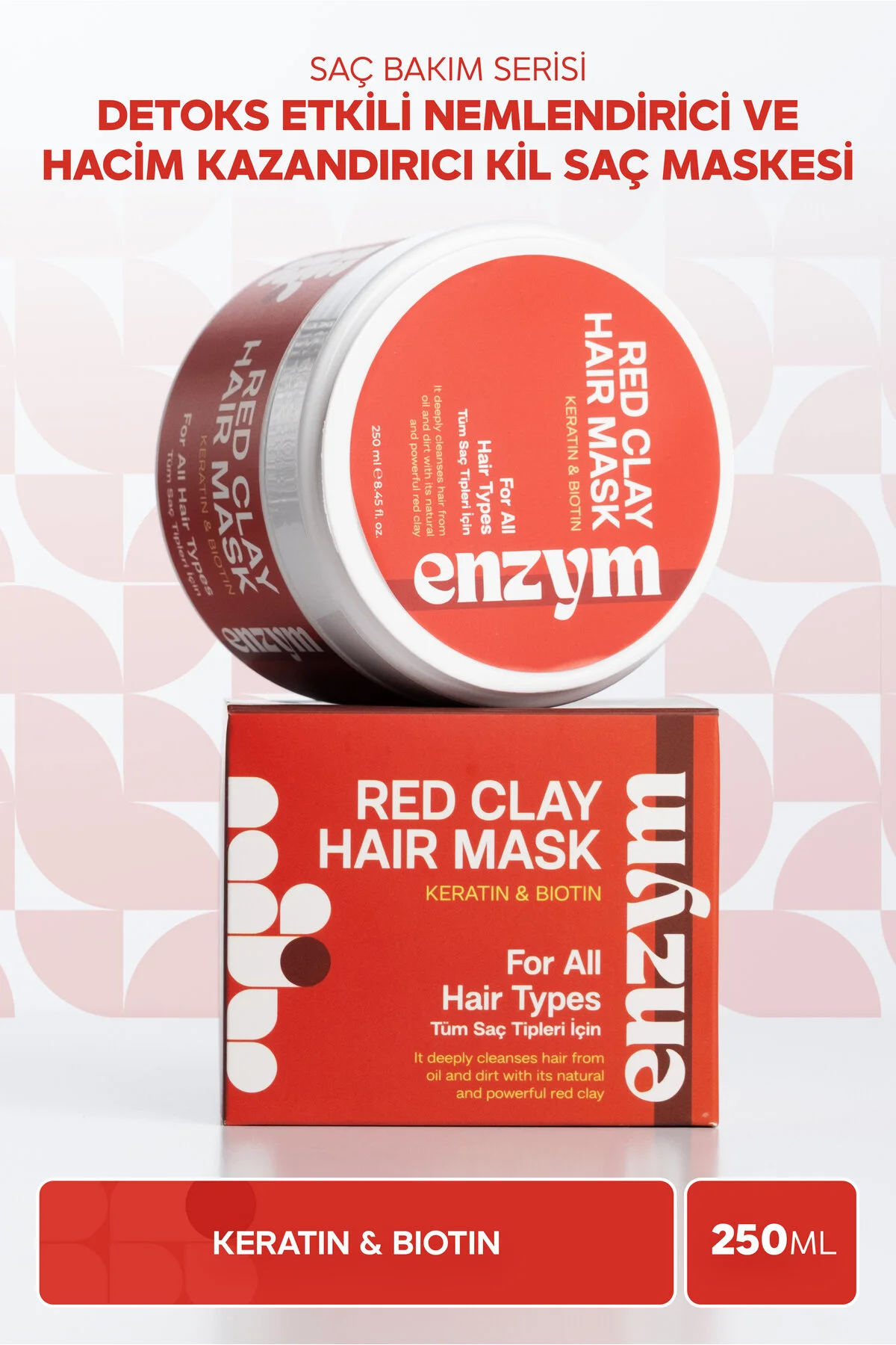 Birlikte Al Kazan ENZYM COSMETICS Kırmızı Kil Saç Maskesi, Detoks Etkili, Nemlendirici Ve Hacim Kazandırıcı Etki 250 ml 🧡 9,5B kişi favoriledi!