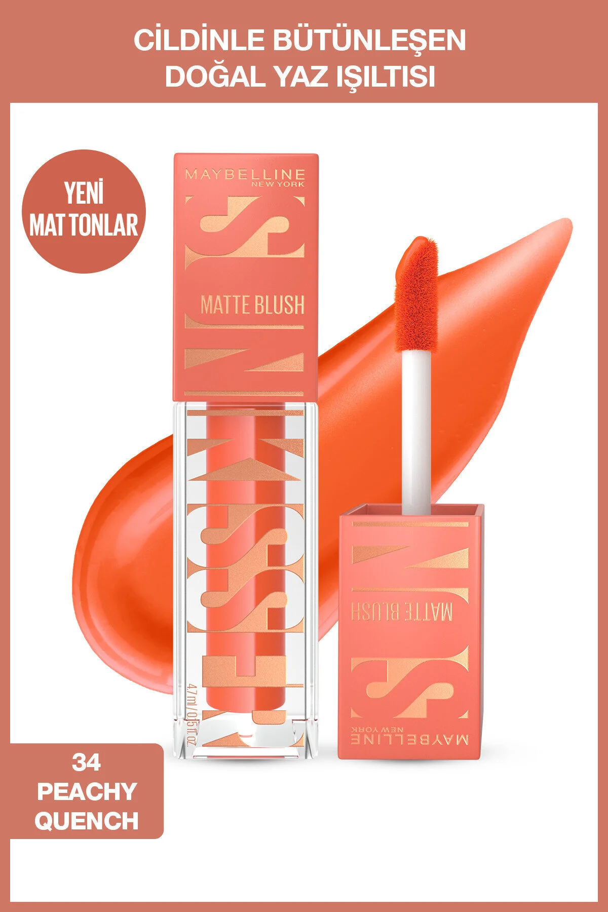 Başarılı Satıcı Maybelline New York Sunkisser Likit Allık-34 Peachy Quench 🧡 3,7B kişi favoriledi!