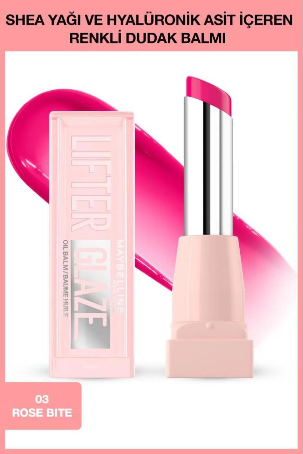 8 10 Günün En Düşük Fiyatı Maybelline New York Lifter Glaze Shea Yağı ve Hyalüronik Asit içeren Renkli Dudak Balmı - 03 Rose Bite 🧡 7,3B kişi favoriledi!
