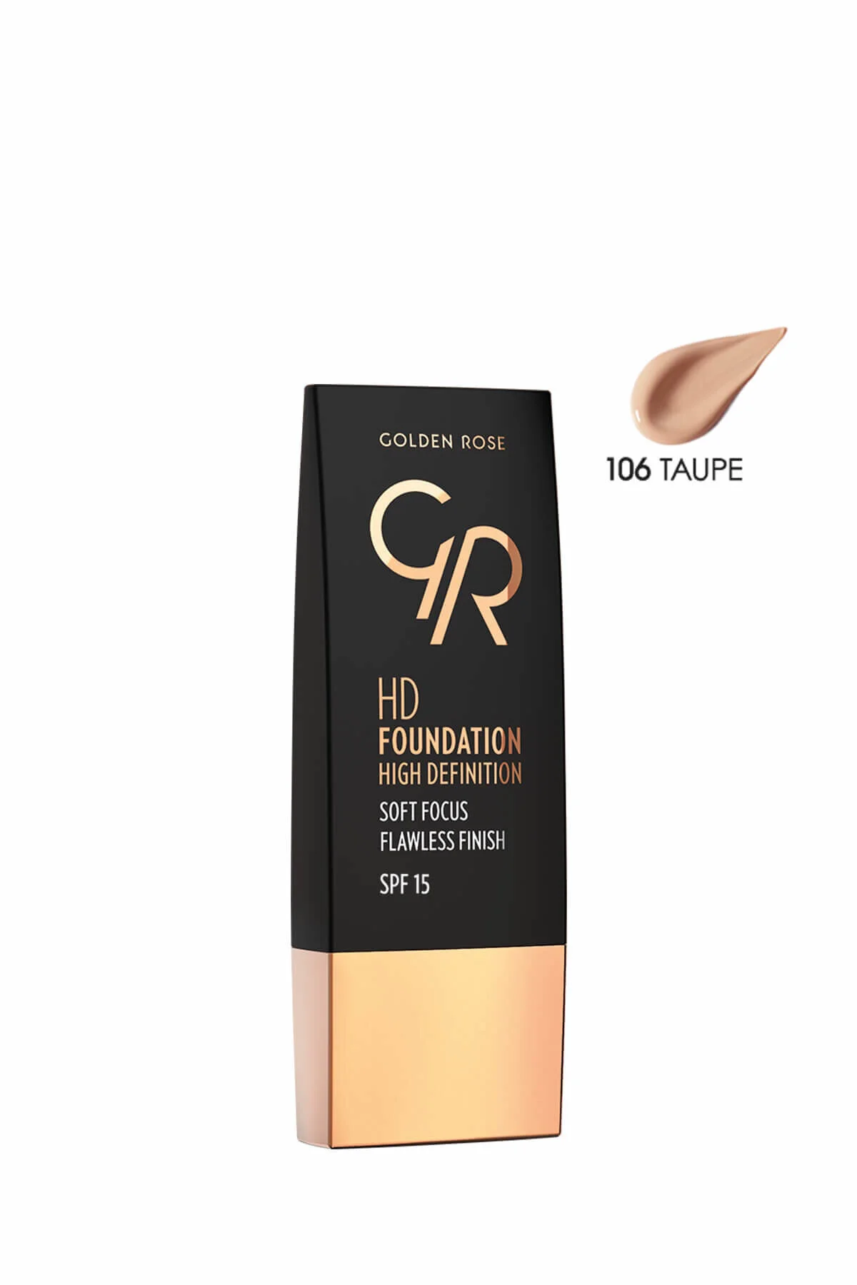 9 10 Günün En Düşük Fiyatı Golden Rose Fondöten - HD Foundation High Definition 106 Taupe 8691190832568